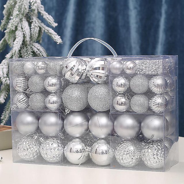 Paquete de 93 bolas navideñas CHAO de plástico resistente para decoración interior y exterior