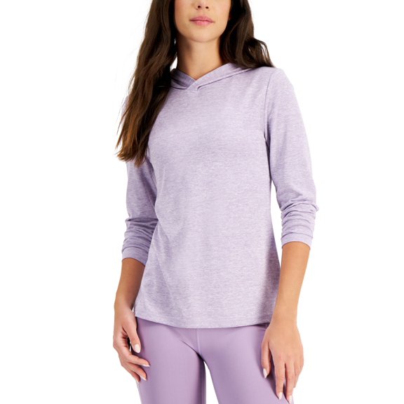 ID Ideology Womens Essentials Hooded T-Shirt Purple Rhapsody XL