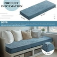 thumbnail image 2 of Bench Cushion 42x16x4 Inch for Indoor Furniture Weaving Texture Chenille Kitchen Bay Window Non Slip Seat Cushion Tufted Thicken Pad for Patio Porch, Mudroom Entryway (Haze Blue), 2 of 12