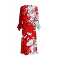 thumbnail image 5 of WFJCJPAF 2025 New Halloween Halloween Dresses for Women Plus Size for Summer,Women's Fashion Printed Casual Long Sleeve V-Neck Dress - Red L, 5 of 5