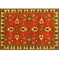 thumbnail image 1 of Ahgly Company Machine Washable Indoor Rectangle Persian Yellow Traditional Area Rugs, 2' x 5', 1 of 4