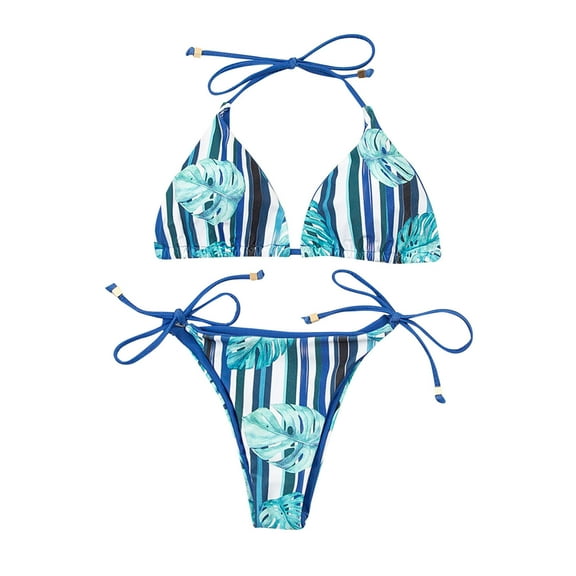 OAVQHLG3B Women Bandeau Bandage Bikini Set Push-Up Brazilian Swimwear Beachwear Swimsuit