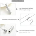 thumbnail image 3 of 3 Pack Cylinder Cremation Urn Necklace for Ashes Urn Pendant Urn Keepsake Memorial Jewelry Gift for Women Men, 3 of 6