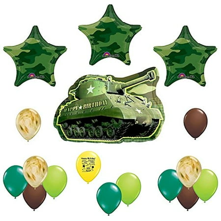  Camouflage  Army Happy Birthday  Party  Balloon Decoration 