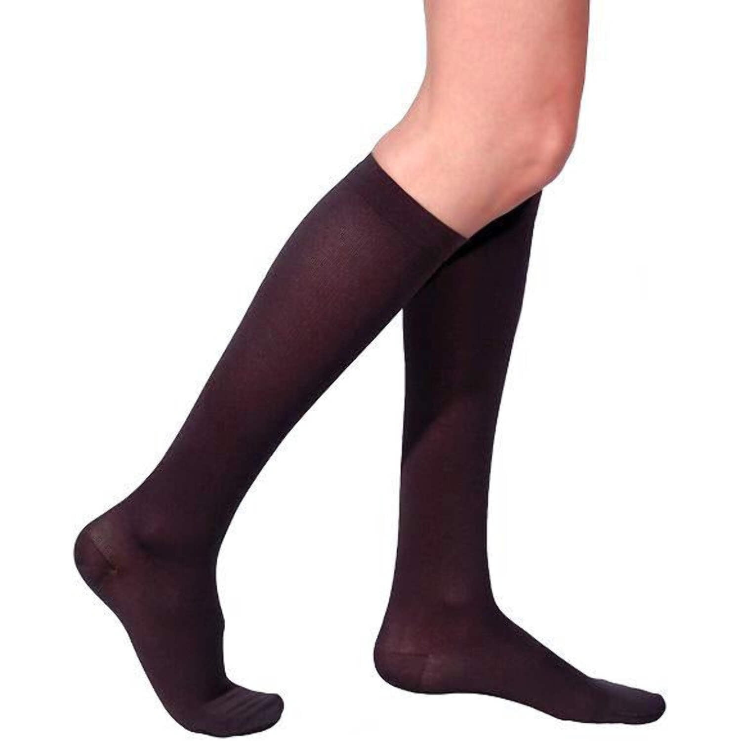 Sigvaris Essential 233 Cotton Women's 30-40 Closed Toe Knee High Compression Stockings Black SL Long