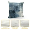 thumbnail image 4 of JRXY  Blue Abstract Pillow Covers Modern Accent Navy Gray Throw Pillow Cover Soft Elegant Decorative Couch Cushion Cover for Bed Living Room Outdoor Sofa Pillowcases 18x18 Inches White, 4 of 5