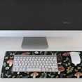 thumbnail image 6 of Mushroom Mouse Pad XL, Aesthetic Extended Large Gaming Mouse Pad, Forest Plant Mushroom Butterfly Floral Mousepad Long Big Desk Mat Black, Leaf Boho Mushroom Decor Stuff Accessories, 31.5 X 11.8 Inch, 6 of 7