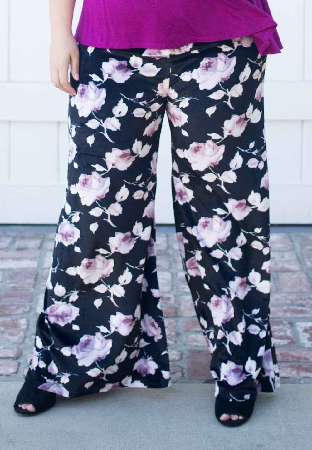 velvet palazzo pants plus size