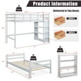 thumbnail image 3 of Costway Twin Over Twin Loft Bunk Bed Wood w/Bookcase Guardrail Ladder Kids Bedroom, 3 of 10