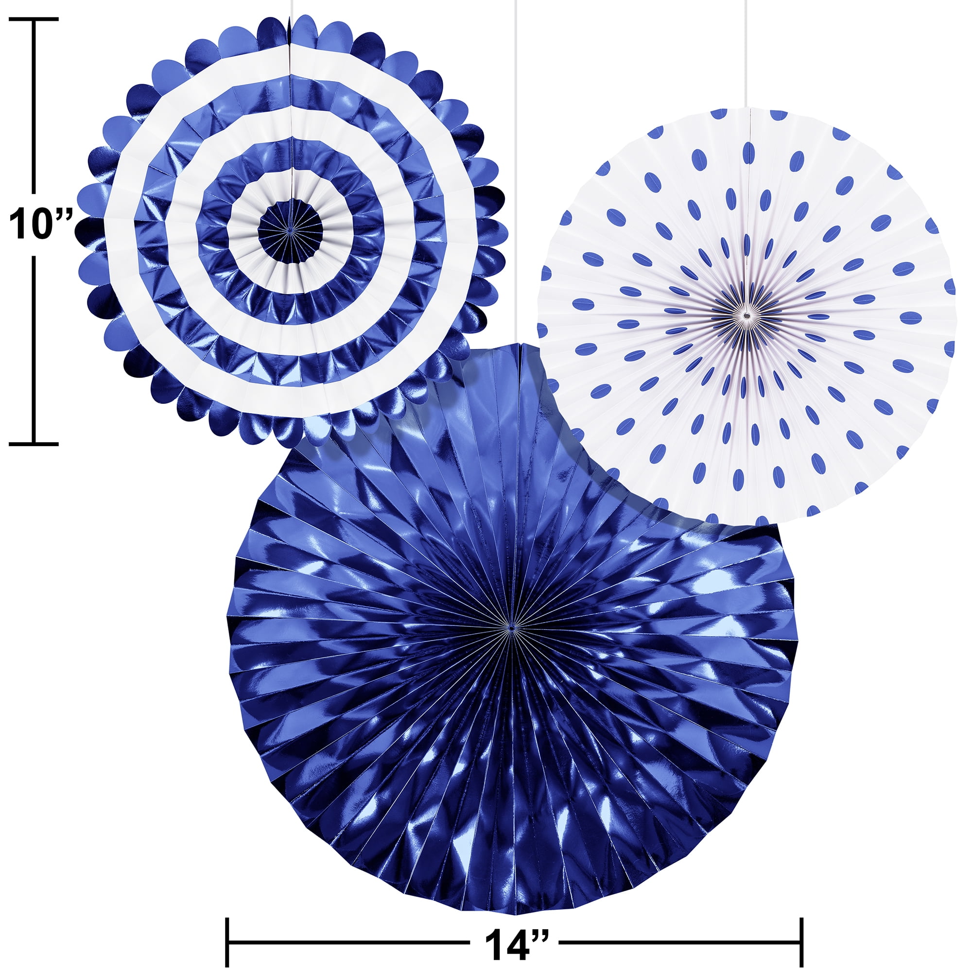 Blue paper fans online