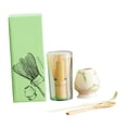 thumbnail image 3 of Juego de batidor de matcha, cuchara de té, juego de de matcha hecho a mano de bambú, soporte para batidor para regalo de felicitación, fiest , Flor, 3 of 8