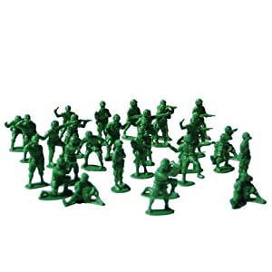 2” Green & Tan Army Men Toy Soldiers Military Plastic Action Figures 50 PCS 