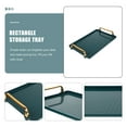 thumbnail image 2 of Plateau de Service à Thé en Plastique avec Poignées Grand Plateau Rectangulaire Moderne pour Table Basse, 2 of 7
