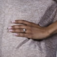 thumbnail image 6 of Charles & Colvard 14K White Gold Moissanite 8mm Cushion Engagement Ring-Size 8.5 2.77cttw DEW, 6 of 9