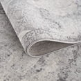 thumbnail image 6 of 2â€™ x 10â€™ Gray Distressed Trellis Pattern Runner Rug, 6 of 26