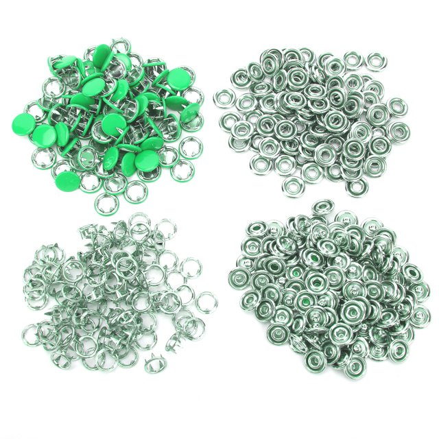 Kit de Boutons-Pression 100 Pcs Boutons-Pression en Laiton Coloré Boutons-Pression pour Couture avec Outil d'Installation