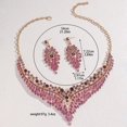 thumbnail image 2 of Sunyuer Wedding Bridal Jewelry Set Crystal Rhinestone Statement Necklace Vintage Collar Necklace Dangle Earrings Set for Women, 2 of 6