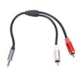 thumbnail image 2 of 3.5mm Sound Y Splitter Cord, Gold Plated Adapter 30cm Clear Sound 3.5mm Sound Y Splitter Extension Cable Easy Connection  for MP3 Player, 2 of 7