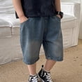 thumbnail image 2 of KVPLBQFD Baggy Jean Shorts for Boys Y2k Hip Hop Jorts Teens Comfortable Loose Fit Skateboard Denim Shorts Summer Kids Clothes, 2 of 4