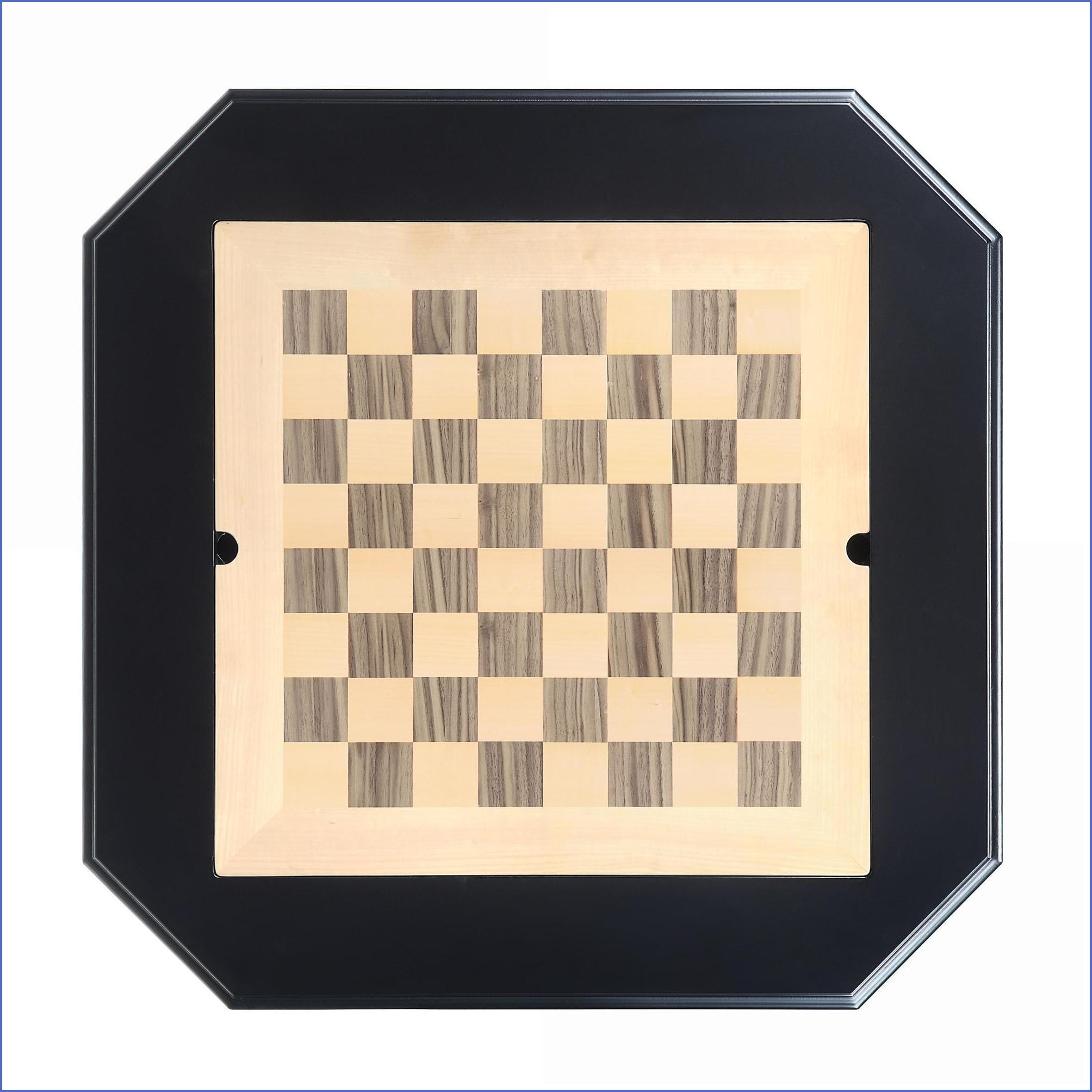 Game Table with Reversible Game Tray & Storage Drawers | Black Finish | Wood & MDF | Black | Synthetic Wood