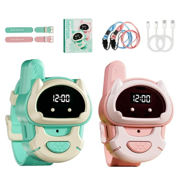 Kaigelin Kids Walkie Talkies Two-Way Radio Walky Talky Long Range Radio Walky Talky Watch Children Outdoor Interactive Interphone for Girl Aged 3-5 portable