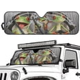 thumbnail image 2 of Yuyamidu Driving Frog Windshield Sun Shade for Jeep Wrangler TJ JK JKU 1997-2018, Funny Front Window Sunshade Sun Visor, Keep Your Car Cool, 2 of 7