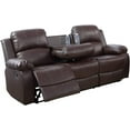 thumbnail image 4 of AYCP Furniture 2 Piece Faux Leather Reclining Living Room Set Brown, 4 of 4