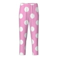 thumbnail image 2 of Disketp Pink And White Polka Dot for Teenagers' Pajama Pants ,Lounge Pants Teen joggers Ideal for Home, School, or Sports-Medium, 2 of 6