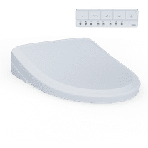 TOTO® S7 WASHLET®  Electronic Bidet Toilet Seat with EWATER ® Bowl and Wand Cleaning and Classic Lid, Elongated, Cotton White - SW4724AT40#01