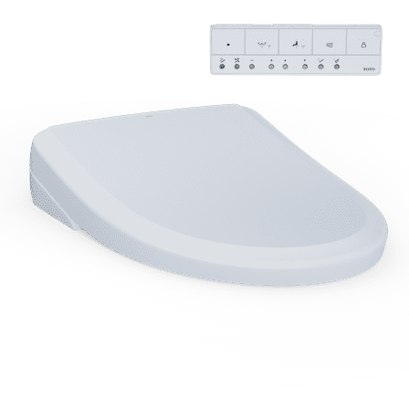 TOTO® S7A WASHLET®  Electronic Bidet Toilet Seat, EWATER ® Bowl and Wand Cleaning, Auto Open and Close Classic Lid, Elongated, Cotton White - SW4734AT40#01