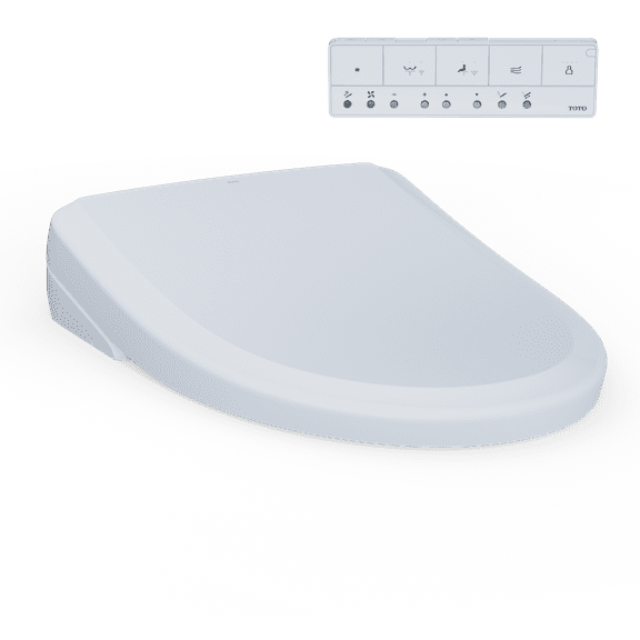 TOTO® S7 WASHLET®  Electronic Bidet Toilet Seat with EWATER ® Bowl and Wand Cleaning and Classic Lid, Elongated, Cotton White - SW4724AT40#01
