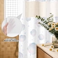 thumbnail image 3 of No Hook Shower Curtain, Colorful Shell Coastal Shower Curtains for Bathroom with See Through Top Window, Nautical Summer Beach Ocean Sea Waterproof & Washable Bath Curtain Standard 72"x72", 3 of 9
