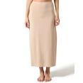 thumbnail image 3 of MeMoi Women's Silky-Smooth Bonded 34" Maxi Slip - Womens - Female, XS, Nude, 3 of 11
