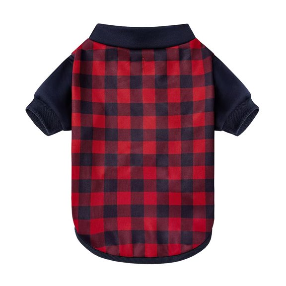 GreenJoy Plaid Dog Christmas Outfit - Turtleneck Dog Sweater with Leash Hole, Soft & Warm Cold Weather Coat for Dogs and Cats, Perfect for Christmas