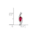 thumbnail image 2 of 3/10 Carat (Ctw) Natural Marquise Cut Ruby Pendant Necklace in 14K White Gold with Chain for Women, 2 of 6