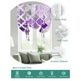 thumbnail image 2 of Purple Morocco Tie Up Curtains for Windows 63 Inch Length Balloon Curtains Kitchen Adjustable Balloon Window Shade Rustic Country Smear Street Mottled Art Tie Up Bathroom Curtain Window 42"x63", 2 of 6