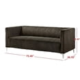 thumbnail image 6 of Home Design Gavin 2-Piece Velvet Living Room Set with Loveseat and Sofa, Square Arm Design, Channel Tufted Upholstery, Brown, 6 of 6