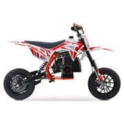 MotoTec Villain 52cc 2-Stroke Kids Gas Dirt Bike Red