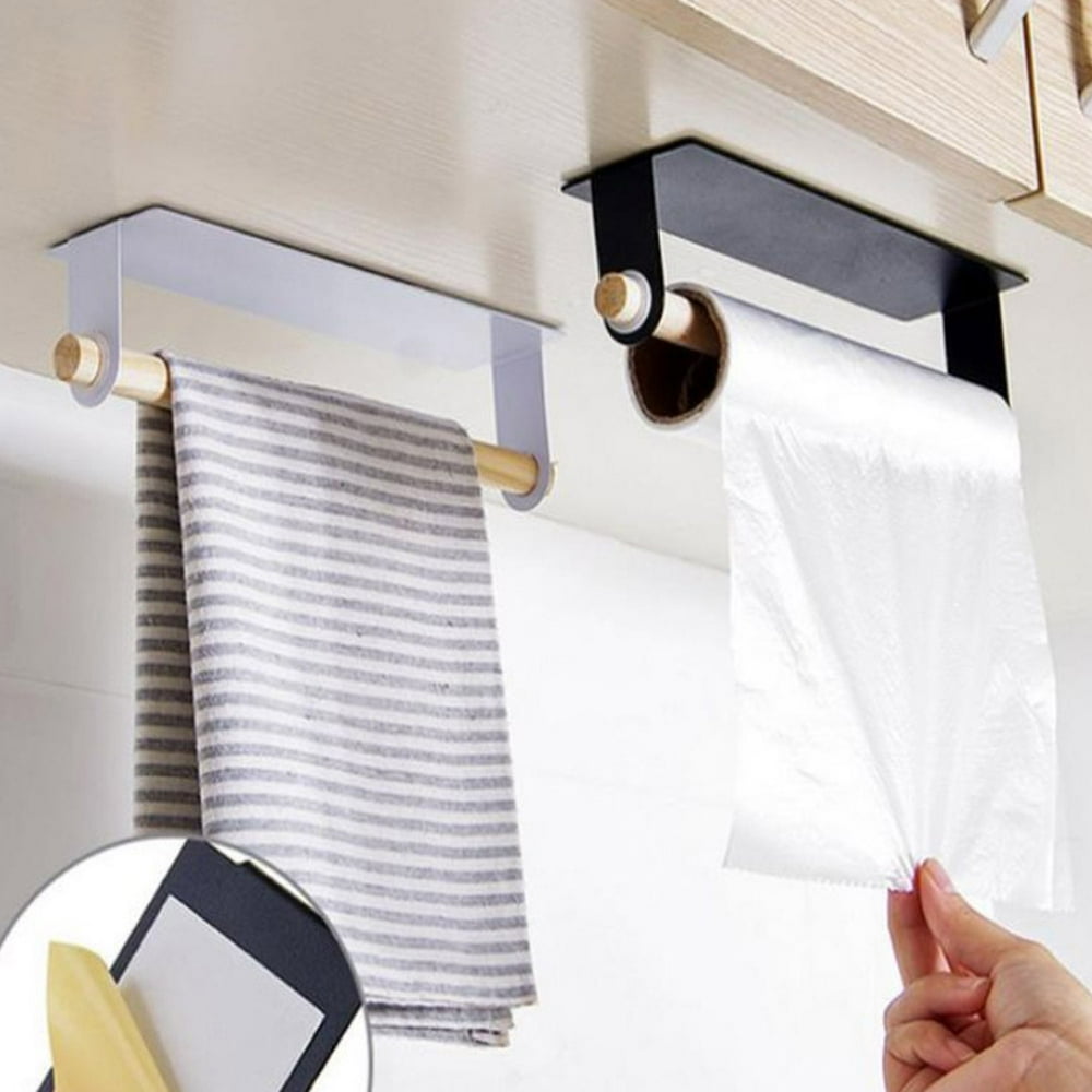 Self Adhesive Paper Towel Holder - Under Cabinet Paper Towel Rack for