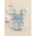 thumbnail image 2 of Biekopu Baby Sleeveless Romper with Lace Stitching, Adjustable Clothing, 2 of 9