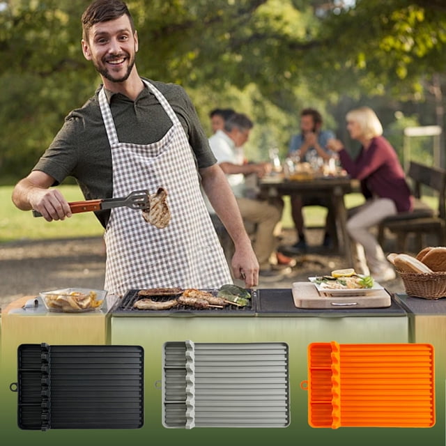 Fiudx Tapete de Gel de Sílice para Sartén, Gran Herramienta Resistente Al Calor, Almohadilla Antideslizante para Cocinar, Soporte Multiusos para Utensilios, Accesorio para Encimera de Cocina, Tamaño