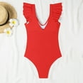 thumbnail image 3 of Quinlirra Womens Tops Clearance Under $10 Women Oversized Sports Jumpsuit Surfing Suit Sleeveless Sun Protection Solid Color Swimsuit, 3 of 4