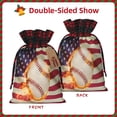 thumbnail image 2 of Rocae Baseball Ball With Flag Print Christmas Drawstring Linen Gift Bag with Drawstrings Treat Bag Goody Present Bags for Christmas Party Favor, 2 of 8