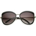 thumbnail image 1 of sunglassLA - Glam Bow-Tie Metal Temple Gradient Tinted Lens Oversize Sunglasses - 65mm, 1 of 4