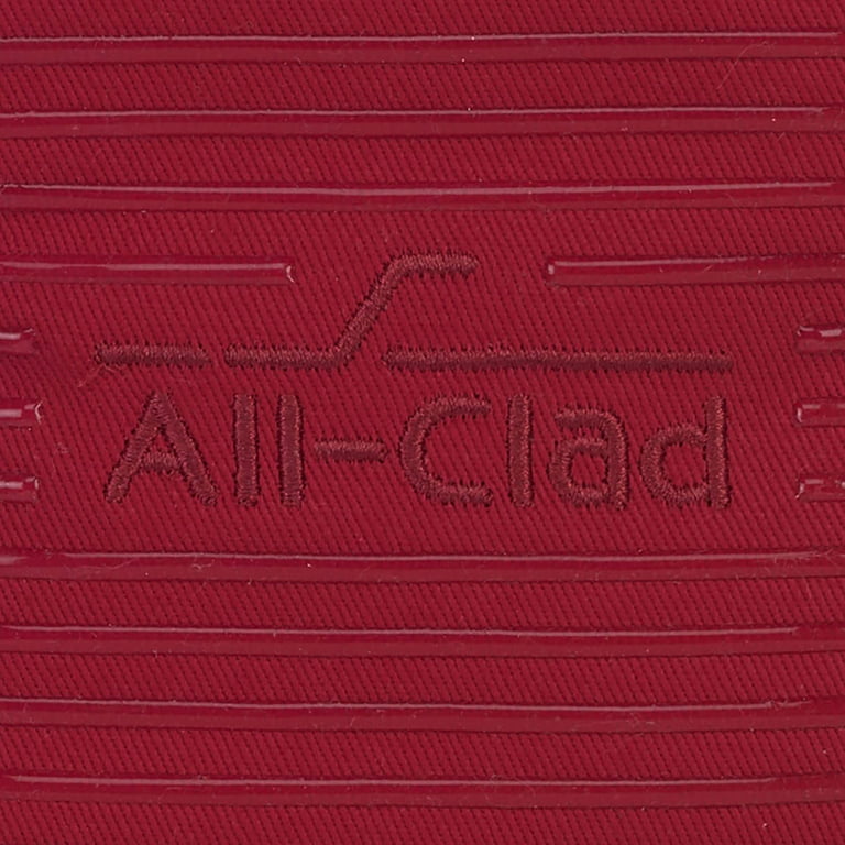 All-Clad Textiles Deluxe Heat and Stain Resistant Pot Holder. Silicone  Treated Heavyweight 100-Percent Cotton Twill Hot Pad, Machine Washable,  6-inches by 10-inches, Chili Red 