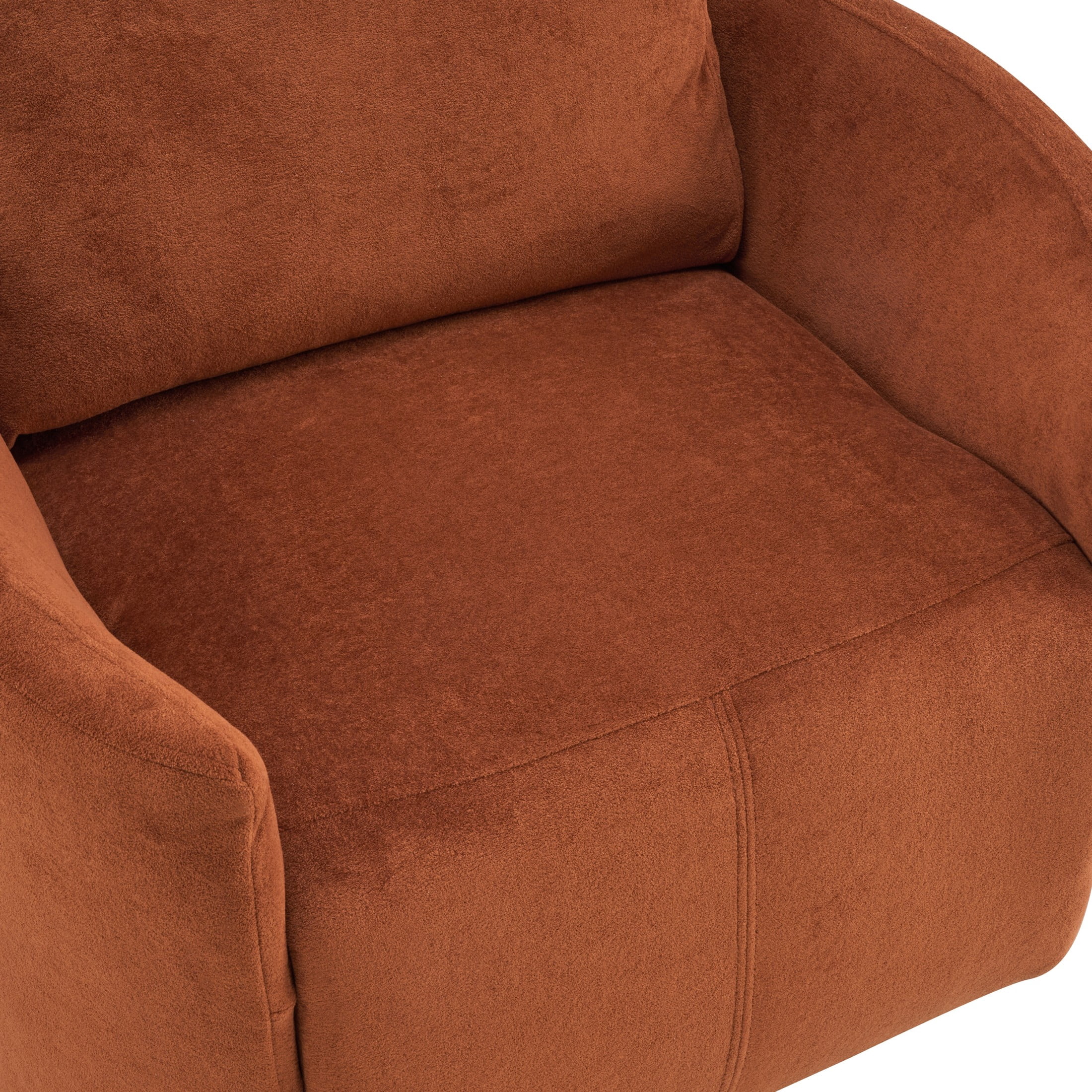 Christopher Knight Home Modern 360° Swivel Glider Recliner Chair with Adjustable Headrest and Pillows, Pumpkin Red