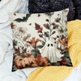 thumbnail image 2 of Autua Halloween pillowcase pumpkin ghost bat decoration throw pillow horror floral sofa cushion decoration sofa bedroom living room home décor 22x22in, 2 of 5