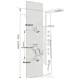 thumbnail image 2 of Sistema de torre de panel de ducha Led de acero inoxidable Plateado, 2 of 3