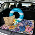 thumbnail image 2 of Yspwyqan SUV Trunk Mat, Vibrant Boho Floral Season-Resistant Cargo Liner, Non-Slip Easy to Clean Auto Interior, Universal Fit for Most Sedans SUVs Wagons for Daily Use, 2 of 7