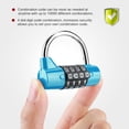 thumbnail image 4 of 4 Dial Lightweight Luggage Locks, Zinc Alloy Combination Padlocks, Mini For School For Gym, 4 of 8
